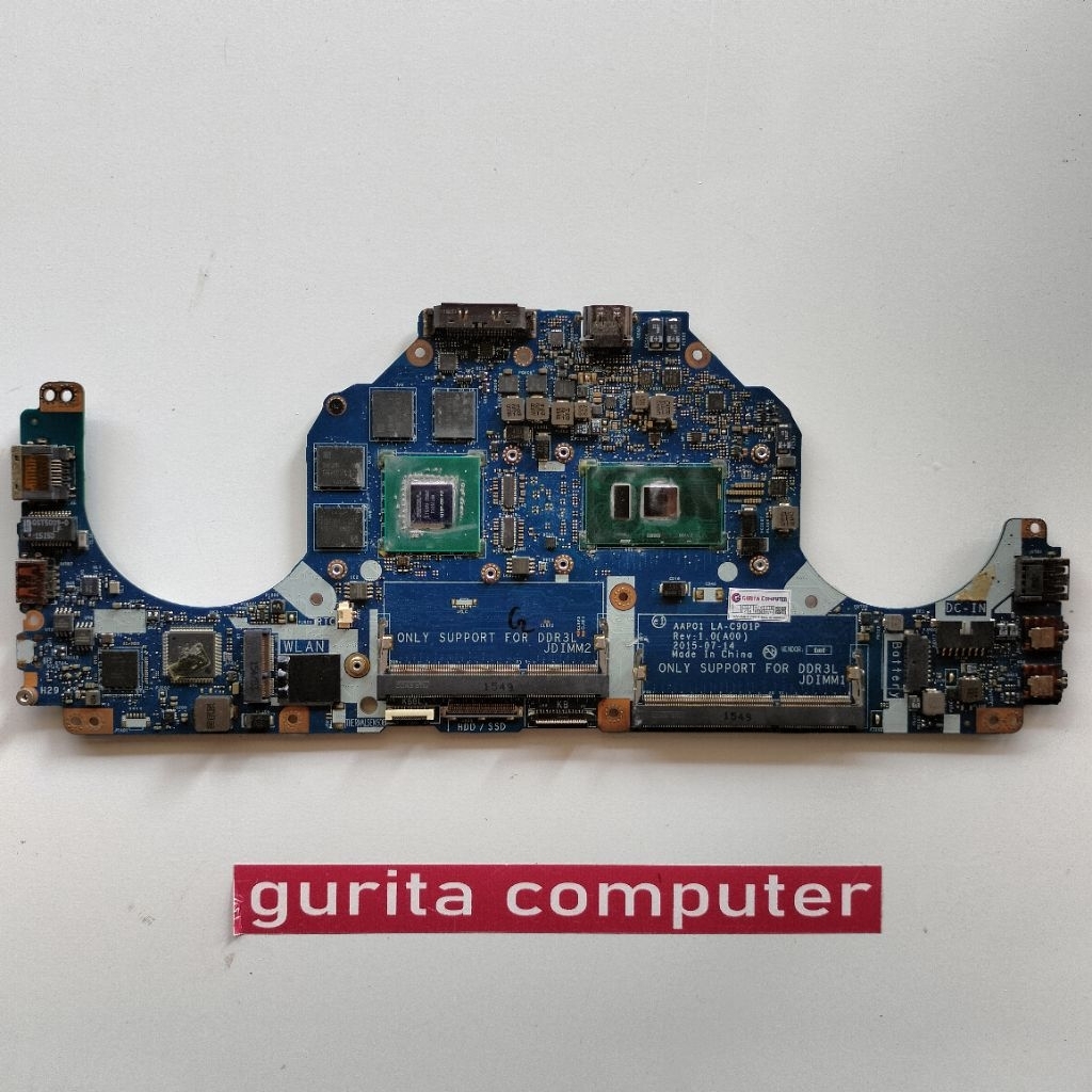 motherboard mati laptop dell alienware 13 R2 core i7 gen 6
