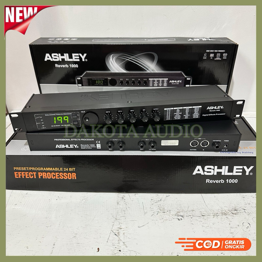 Efek Vocal Ashley Reverb 1000 Original Profesional Digital Effect Processor Reverb1000 Bagus Murah (