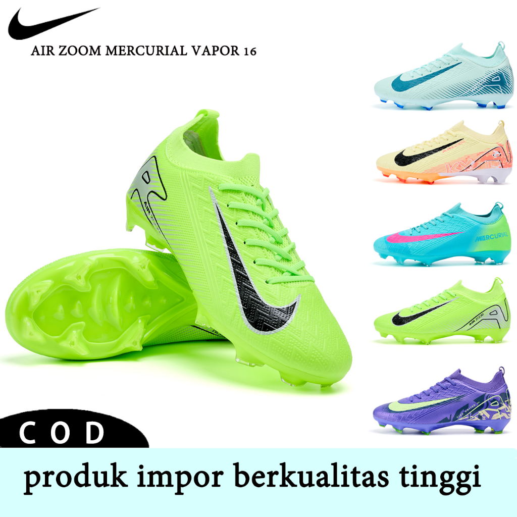 [Dikirim dalam 12 jam]Sepatu Bola AlR Z00M Mercurial Vapor 16 Elite Sol FG Anti selip dan nyaman