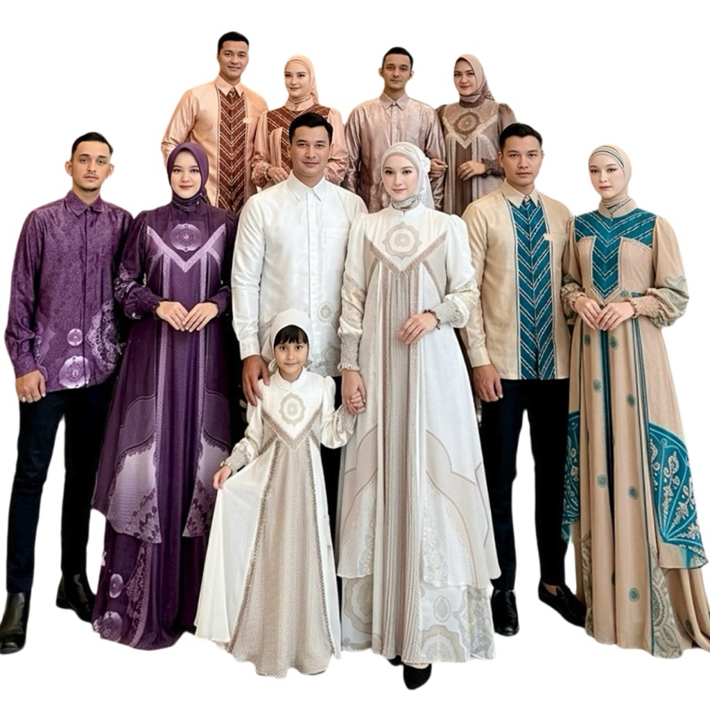 AURAKAY SARIMBIT GAMIS DRESS CERUTY HAYATI KHOMSAH SET HIJAB ORI BY AURAKAY 7656 7663