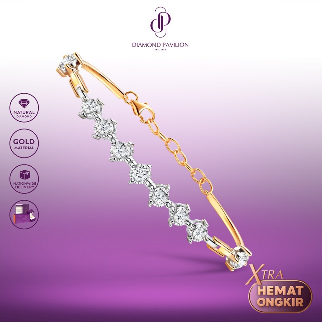 Diamond Pavilion Gelang Emas Batu Berlian Floria Bangle