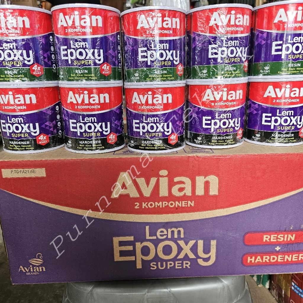 (1 Dus) Lem Epoxy Super Lem Epoxy Avian Super 170 Gram