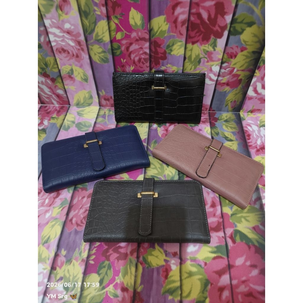 Dompet Lipat Panjang Croco Behel Wanita