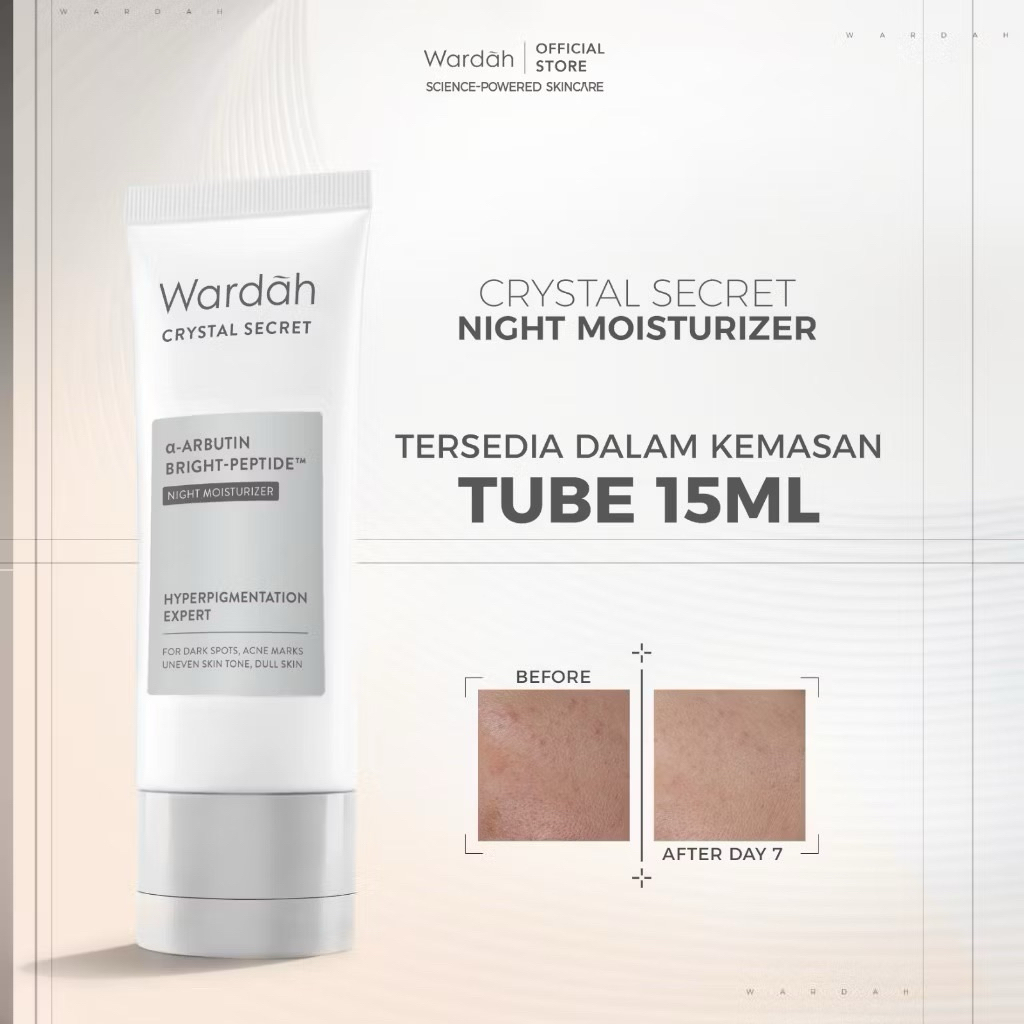 WARDAH CRYSTAL SECRET NIGHT MOISTURIZER / WHITE SECRET NIGHT CREAM / Wardah crystal secret night cre
