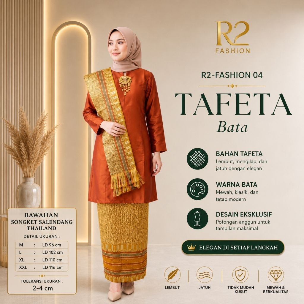 Baju Kurung Melayu || Baju Kurung Tafeta Songket Salendang Thailand || Set Pakaian Tradisional Wanit