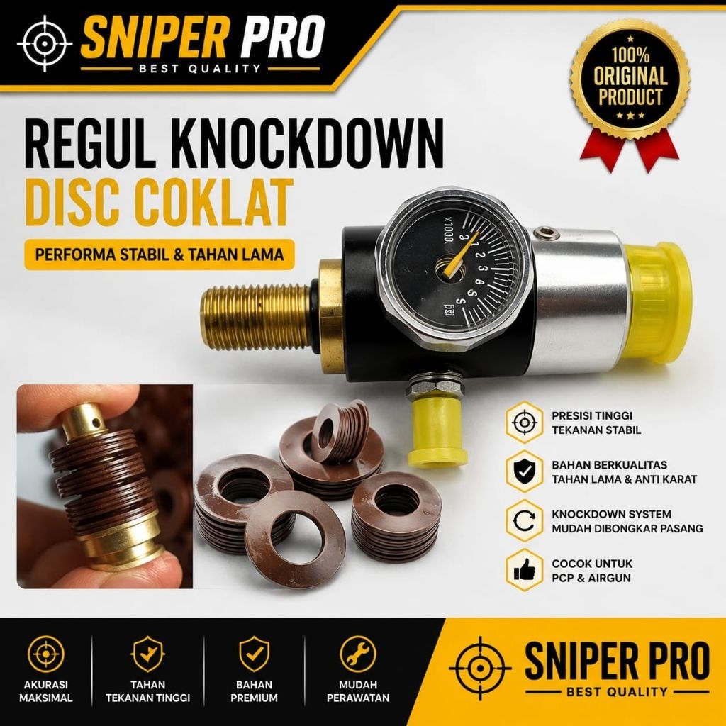 REGUL KNOKDOWN OP BISA REQUEST, REGUL PCP MENGUNAKAN CNC PRESISI TINGGI, REGUL BISA DI LEPAS