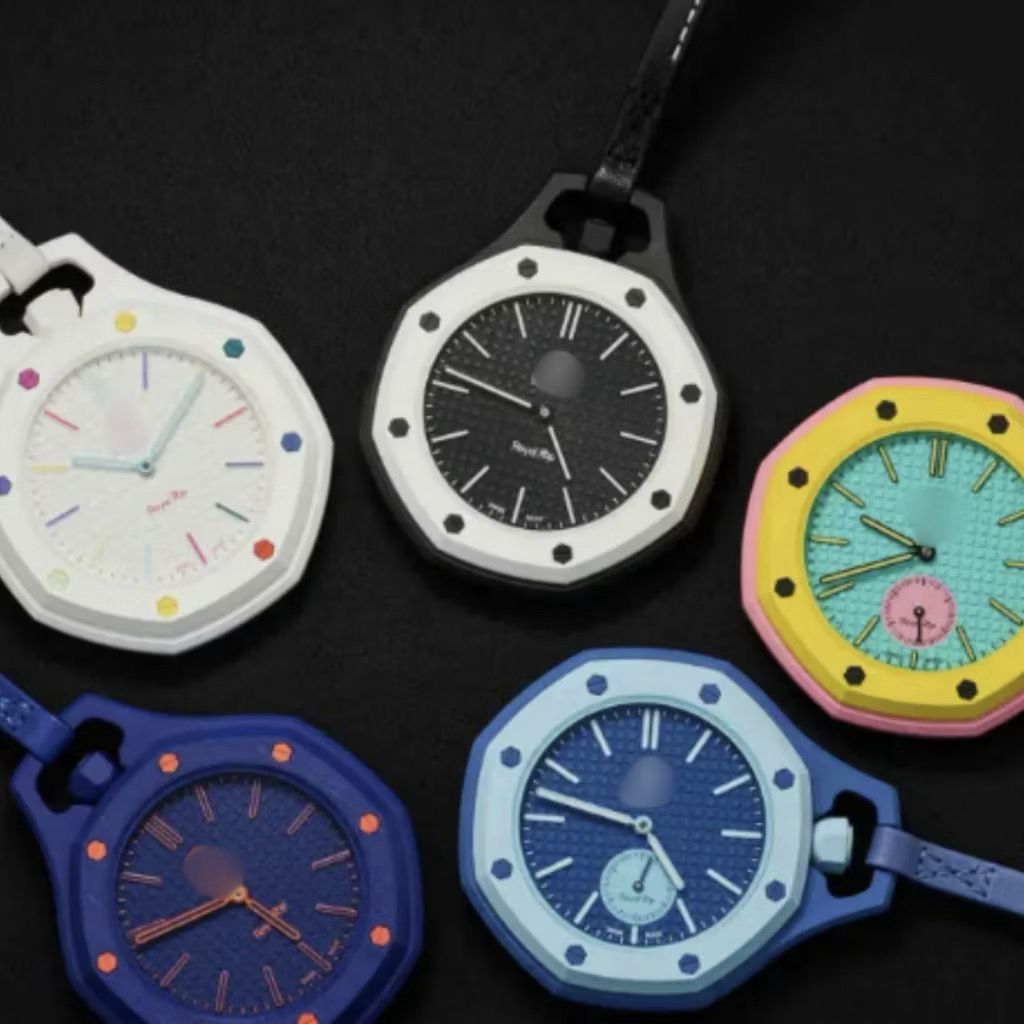Arloji gantung jam tali fashion mirip swatch royal pop