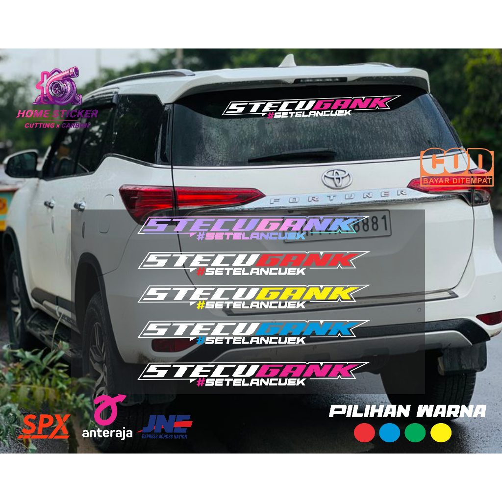 Sticker Stecu Gank Cutting Sticker Kaca Depan,Kaca Belakang Mobil,Pickup,Truck