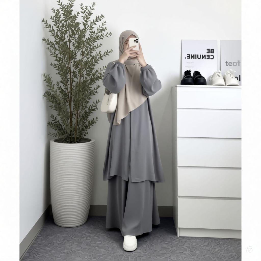 oneset rok remaja terbaru/gamis onset kekinian