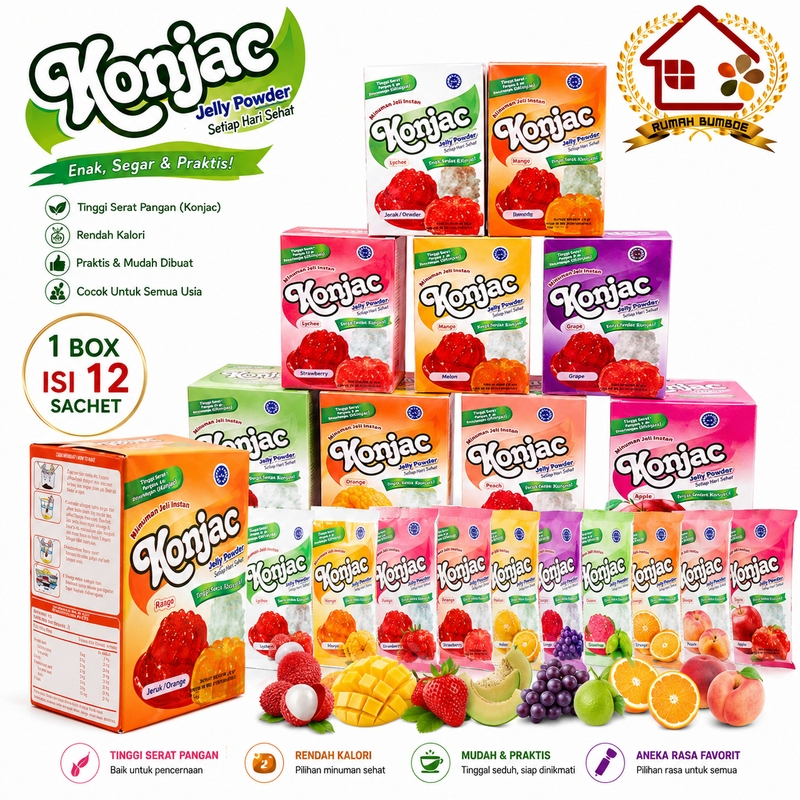 (1 Box) KONJAC Jelly Powder Sachet Instant