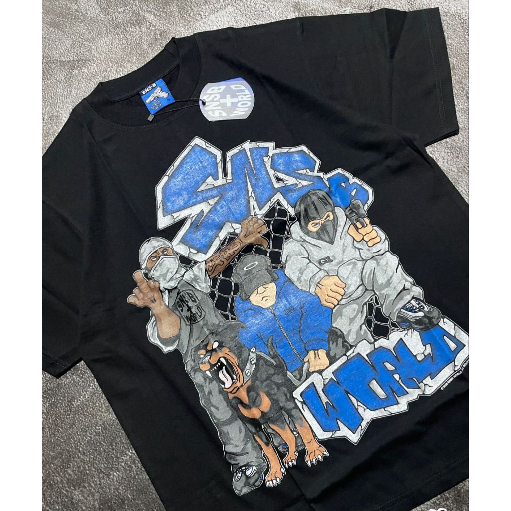SNSB WORLD - crew black - tshirt