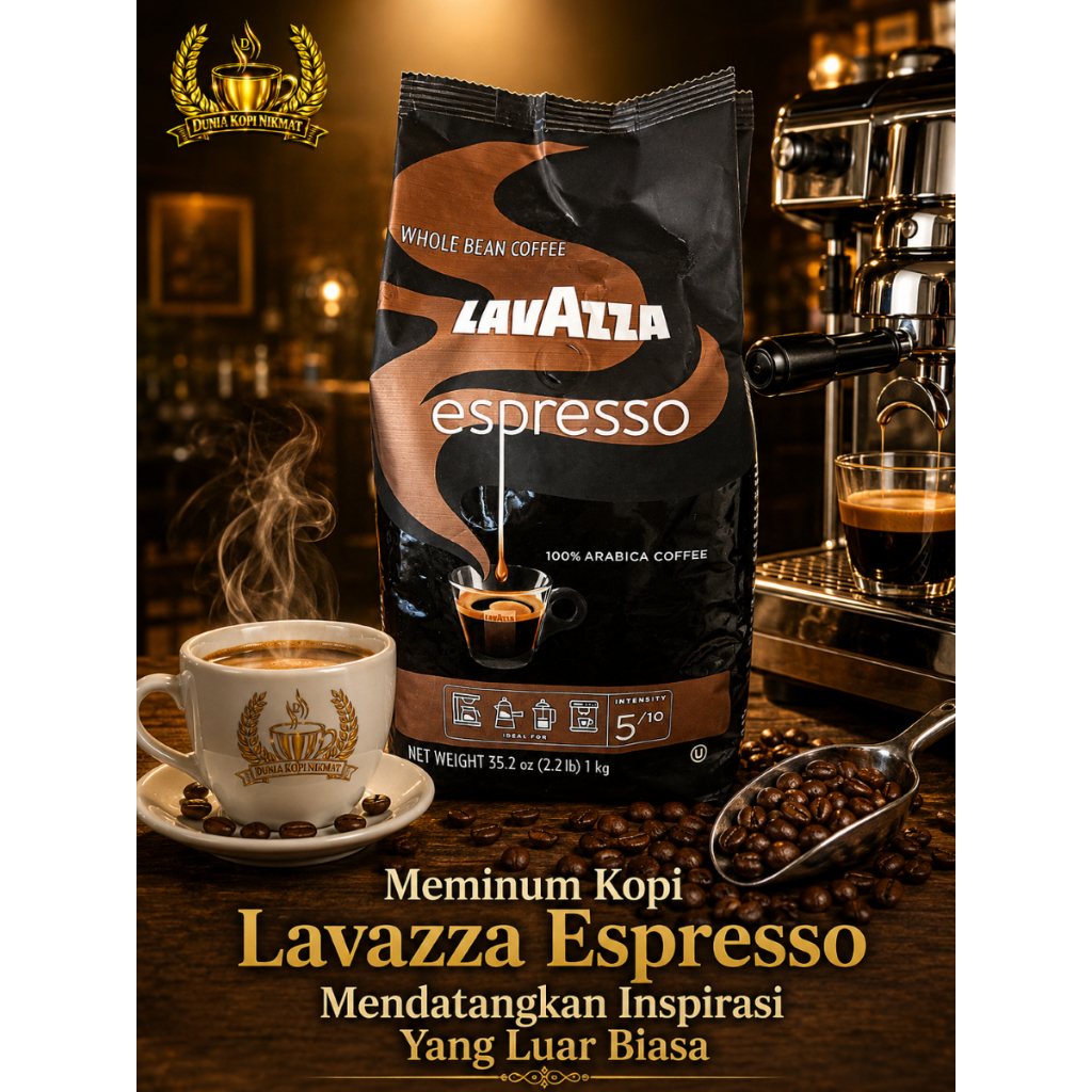 Lavazza Espresso 100% Arabica Coffee Beans 1kg | Premium Italian Coffee | Smooth & Balanced Flavor |