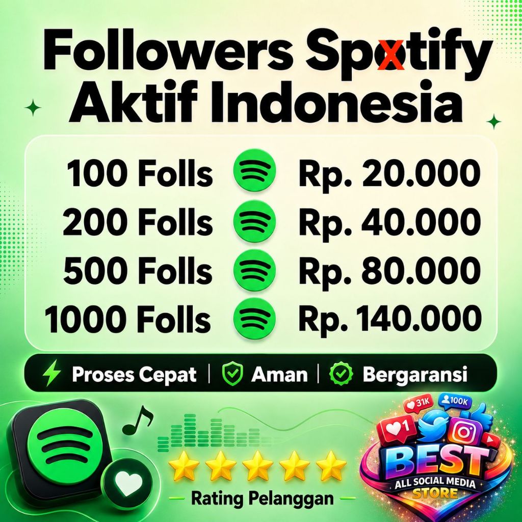 100 FOLLOWERS SPOTIFY | JASA TAMBAH FOLLOWERS SPOTIFY