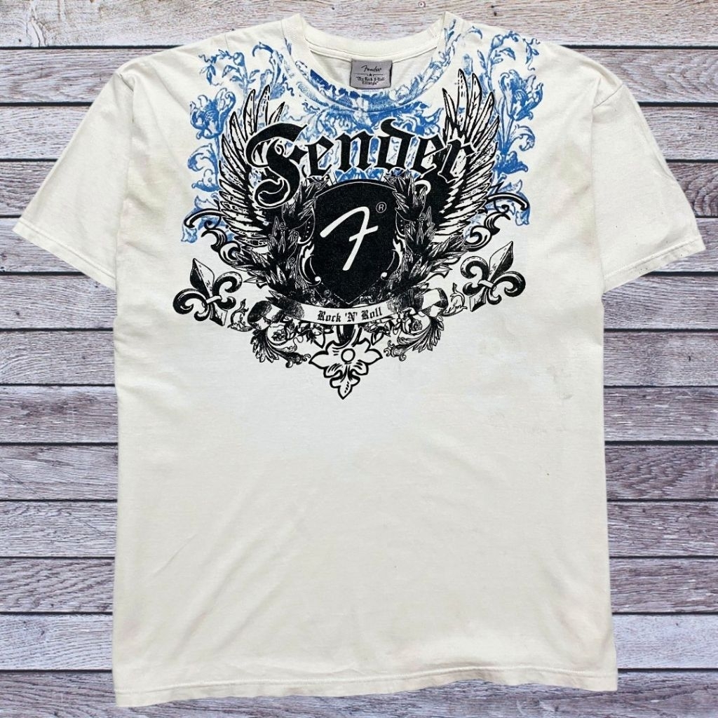 KAOS ART FENDER VINTAGE Y2K BIG LOGO ORIGINAL