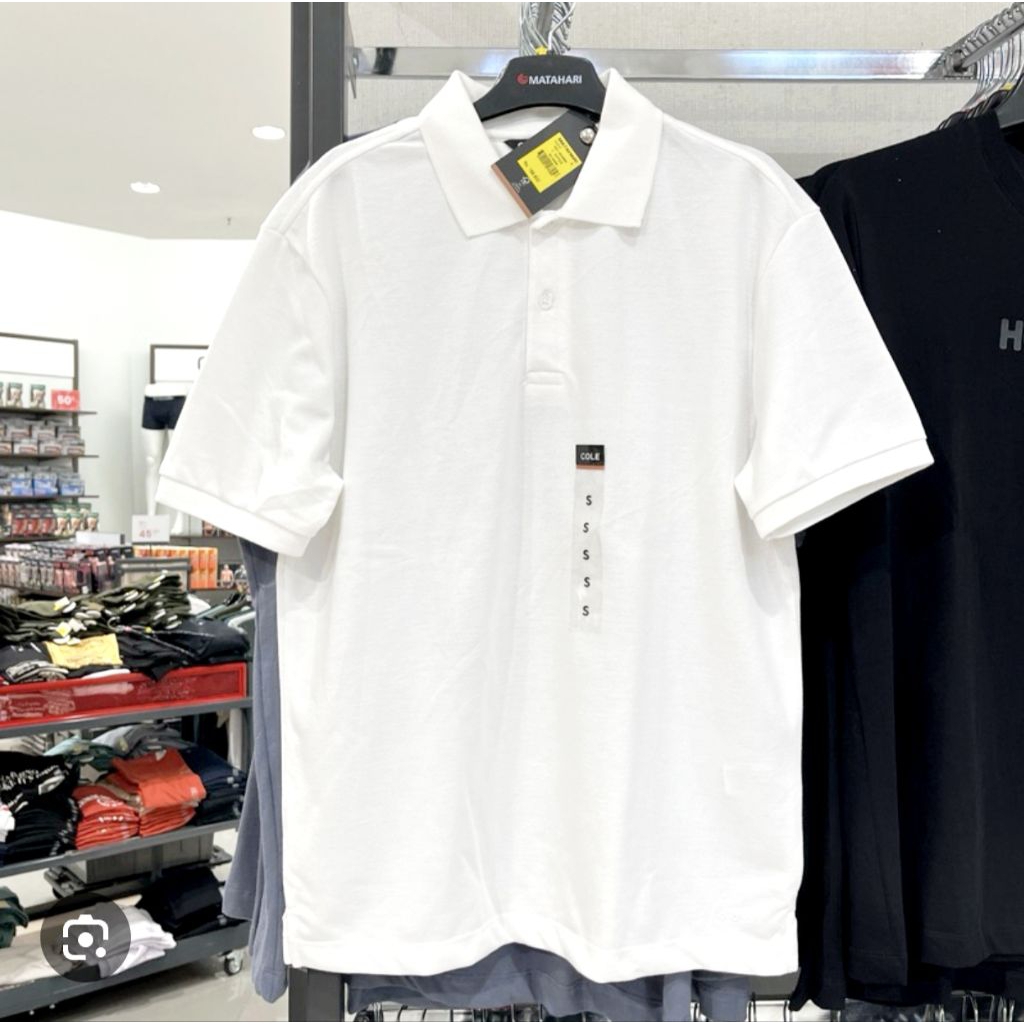 Kaos Polo Pria Cole - Baju Polo Pria Cole - Putih