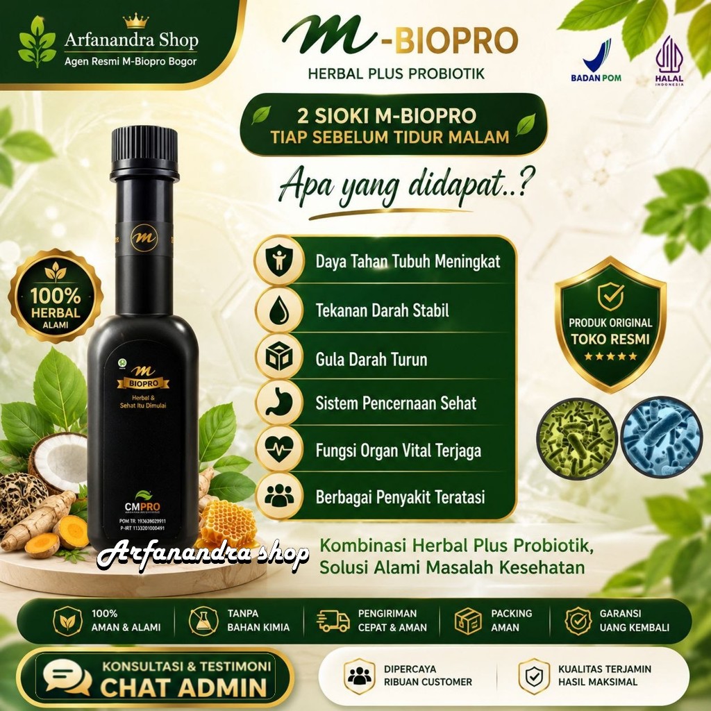 M BIOPRO Jamu Herbal Alami Probiotik M-BIOPRO m-bio pro mbiopro M BIO PRO Bantu Pulihkan Keluhan Kes