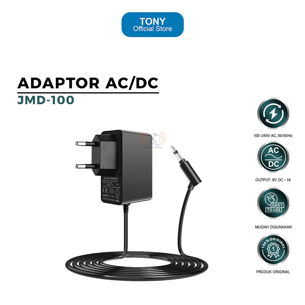 AC - DC Adaptor Adapter Colokan listrik Gerinda Mini Bor mini 9v 1A
