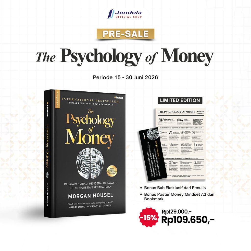 (Pre Order) Buku The Psychology of Money - Memahami Cara Berpikir & Kebiasaan Kita dalam Mengelola U