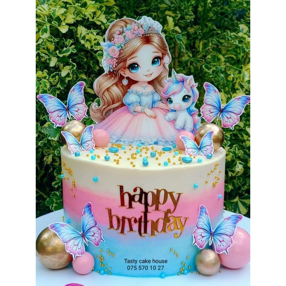 topper/hiasan kue unicorn gratis request nama