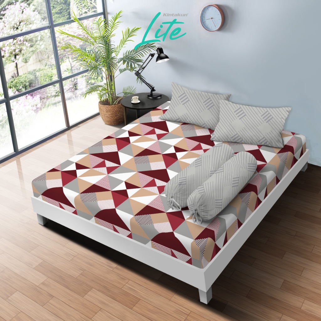 Kintakun Sprei Set 160x200 Queen Lite Microfiber 20 cm 5in1 B2 Minimalis Multivarian