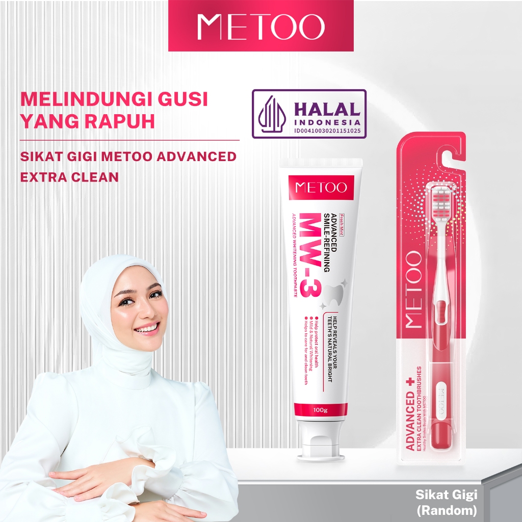 [BPOM] METOO Whitening Bundle-BPOM- pemutih gigi / Membersihkan Noda Gigi / Pasta Gigi Probiotik / K