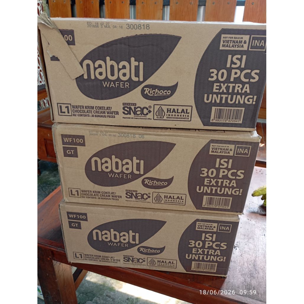Wafer Nabati 1 dus isi 30 pcs
