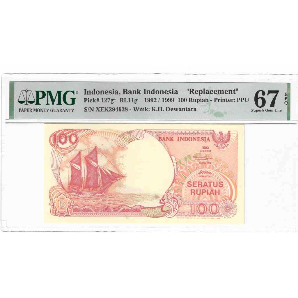Uang Kuno 100 Rupiah Perahu Phinisi PMG