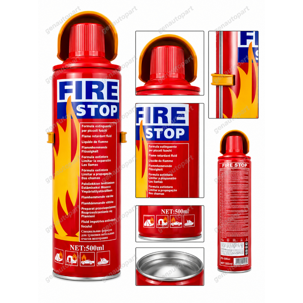 Fire Stop Pemadam Api Ringan Mini 500ml Alat Pemadam Kebakaran Mobil Rumah