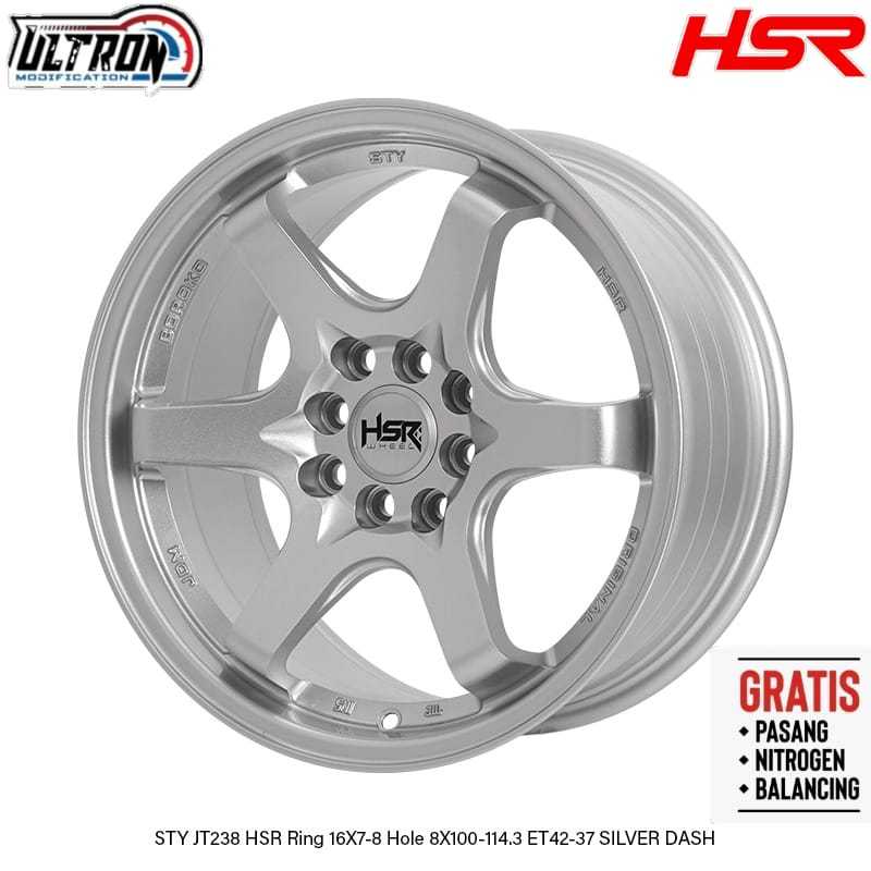 Velg Te37 R16 Celong Palang 6 Hsr Sty Jt Silver Cocok Untuk Mobil Livina Corolla Ferio City Yaris