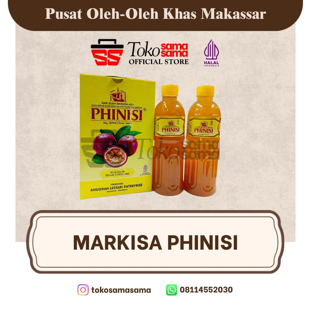 Sirup Markisa Phinisi Sirup Markisa Khas Makassar | Toko Sama-Sama Oleh-Oleh Asli Sulawesi