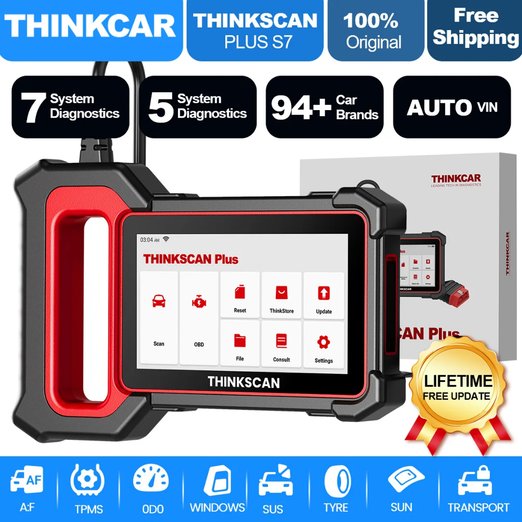 THINKCAR THINKSCAN PLUS S7 OE-Level Obd2 Scanner Car Scanner Car Diagnosis Odb2 Car Diagnostic Tool 