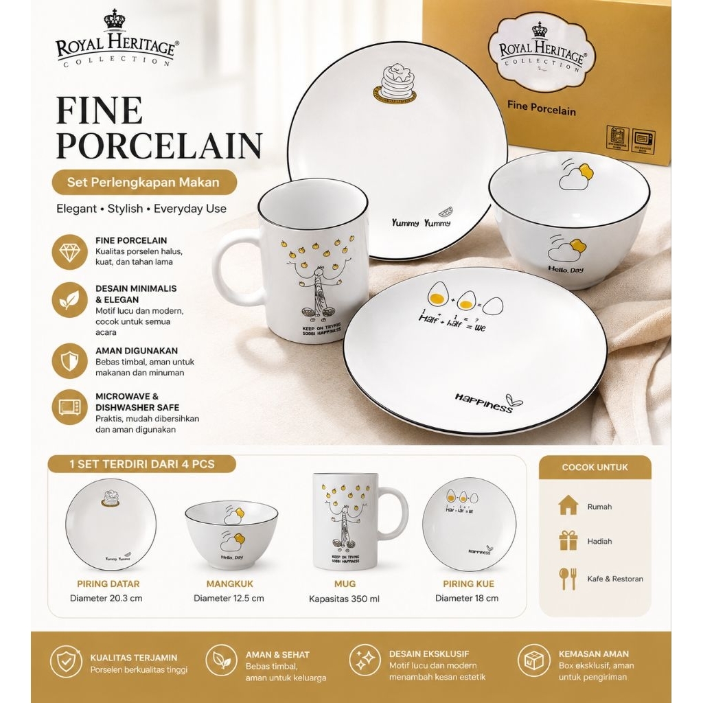 Royal Heritage Collection - Ophelia Rhett Breakfast Set