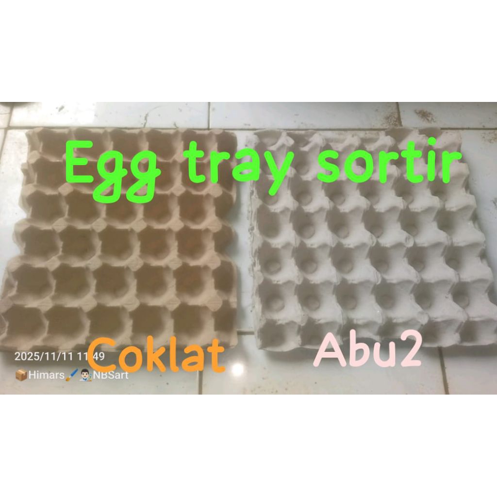 isi 20 lembar egg tray ayam bekas