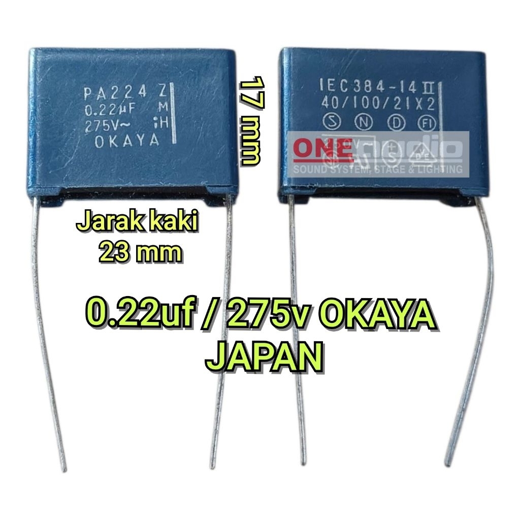 Kapasitor 224 0,22uf 275v OKAYA JAPAN