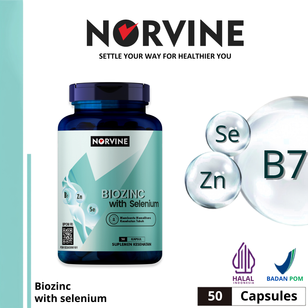 Norvine Biozinc (Biotin Zinc with Selenium) - Halal