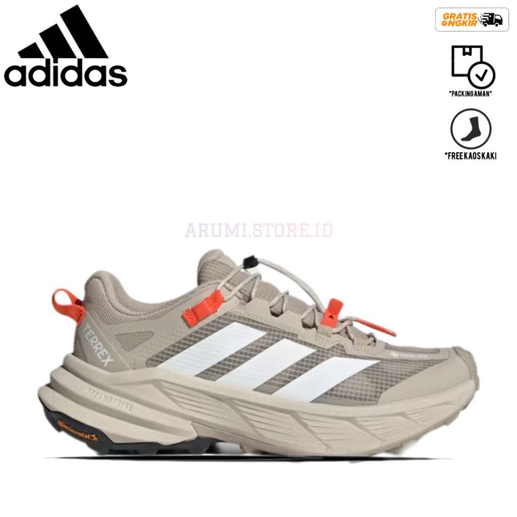 SEPATU HIKING ADIDAS TERREX FREEHIKER SL GORE-TEX BROWN HIKING SHOES