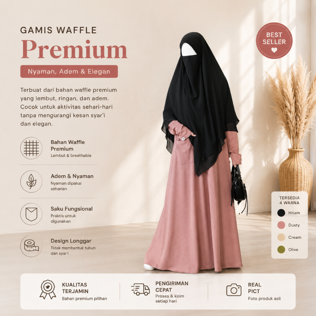 Gamis Zanuba Terbaru Abaya Polos HD 25 gamis bahan kaos knit Premium zanuba hijab official Store