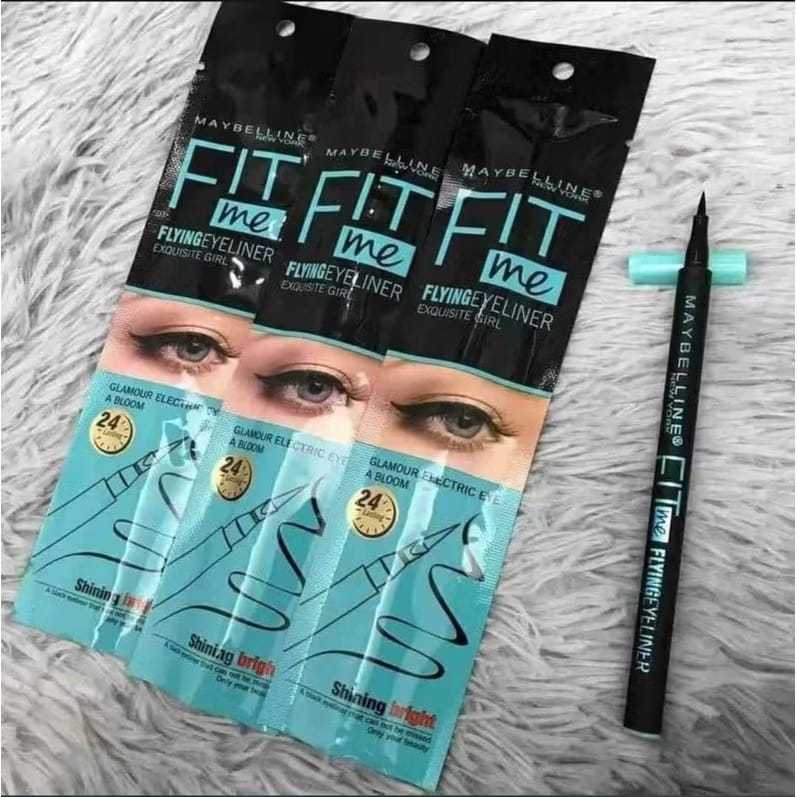 Maybelline Eyeliner Flying Fit Me Waterproof Tahan Lama Tahan Air 24 Jam COD