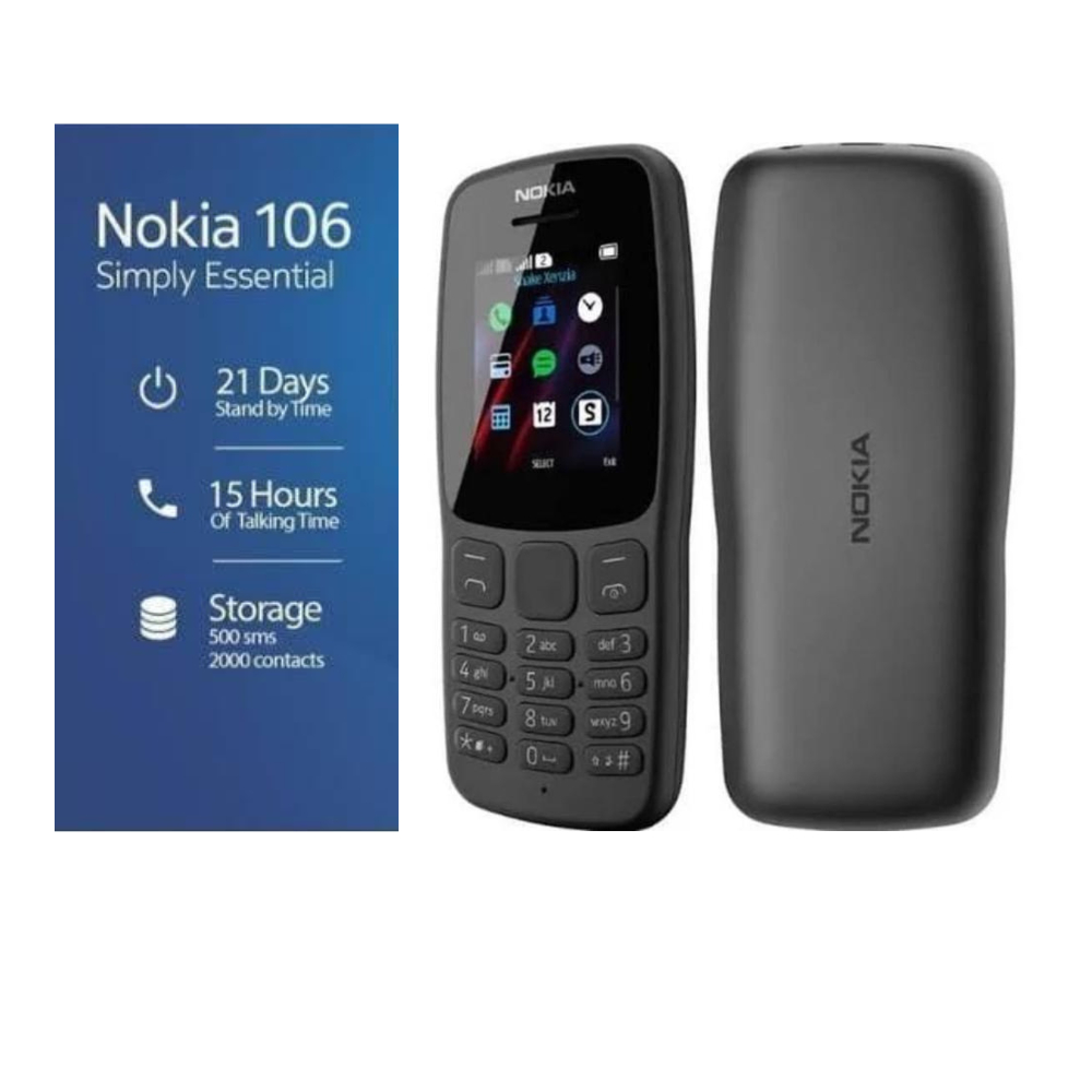 Nokia 106 4G Dual SIM Handphone Jadul Feature Phone Nelpon SMS Keyboard Empuk