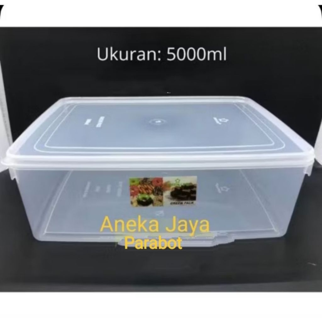 Box plastik 5000 ml green line/ Sealware Box kotak 5 liter green line/ Kotak makan 5000 ml green lin