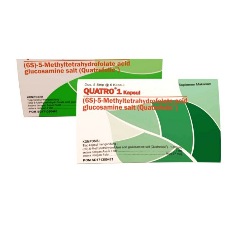 Quatro 1 mg Strip Isi 6  - Asam Folat Suplemen Promil Vitamin Promil