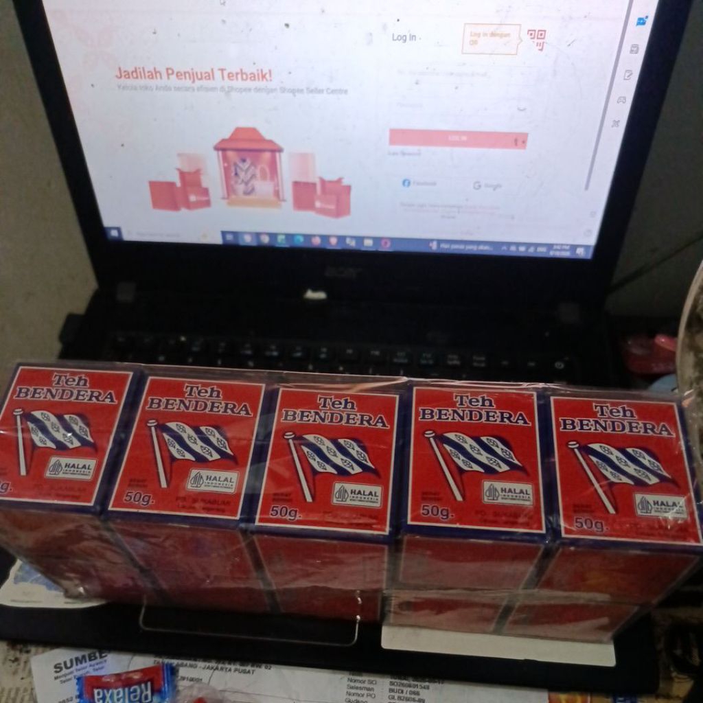 Teh Bubuk Teh Bendera Vanila - Praktis, Mudah Disimpan, Tekstur Halus - 10Pcs