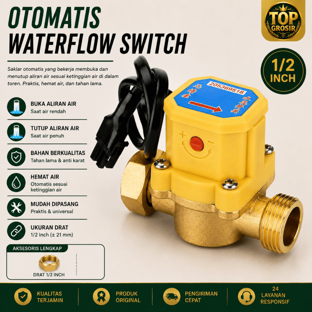 Water Flow Switch Saklar Otomatis Booster Pump Saklar Untuk Booster Pump Sparepart Booster Pump