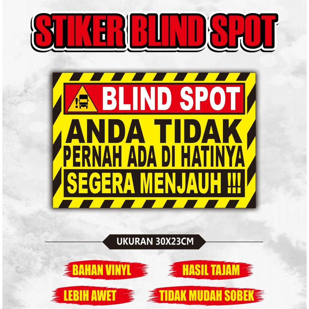 Stiker blind spot - stiker vinyl blind spot lucu