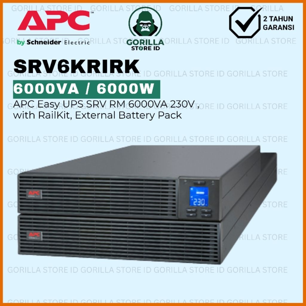 APC SRV6KRIRK UPS Online 6000VA Rackmount