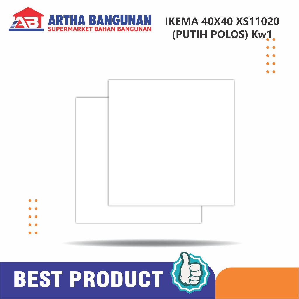 IKEMA 40X40 XS11020 KERAMIK PUTIH POLOS KW1