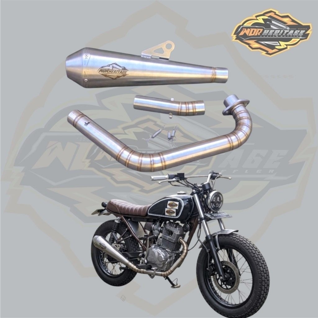 Original Knalpot Japstyle Gl Mp Tiger Scorpio Byson Bobber Gratis Laser Nama / Knalpot Japstyle Orig