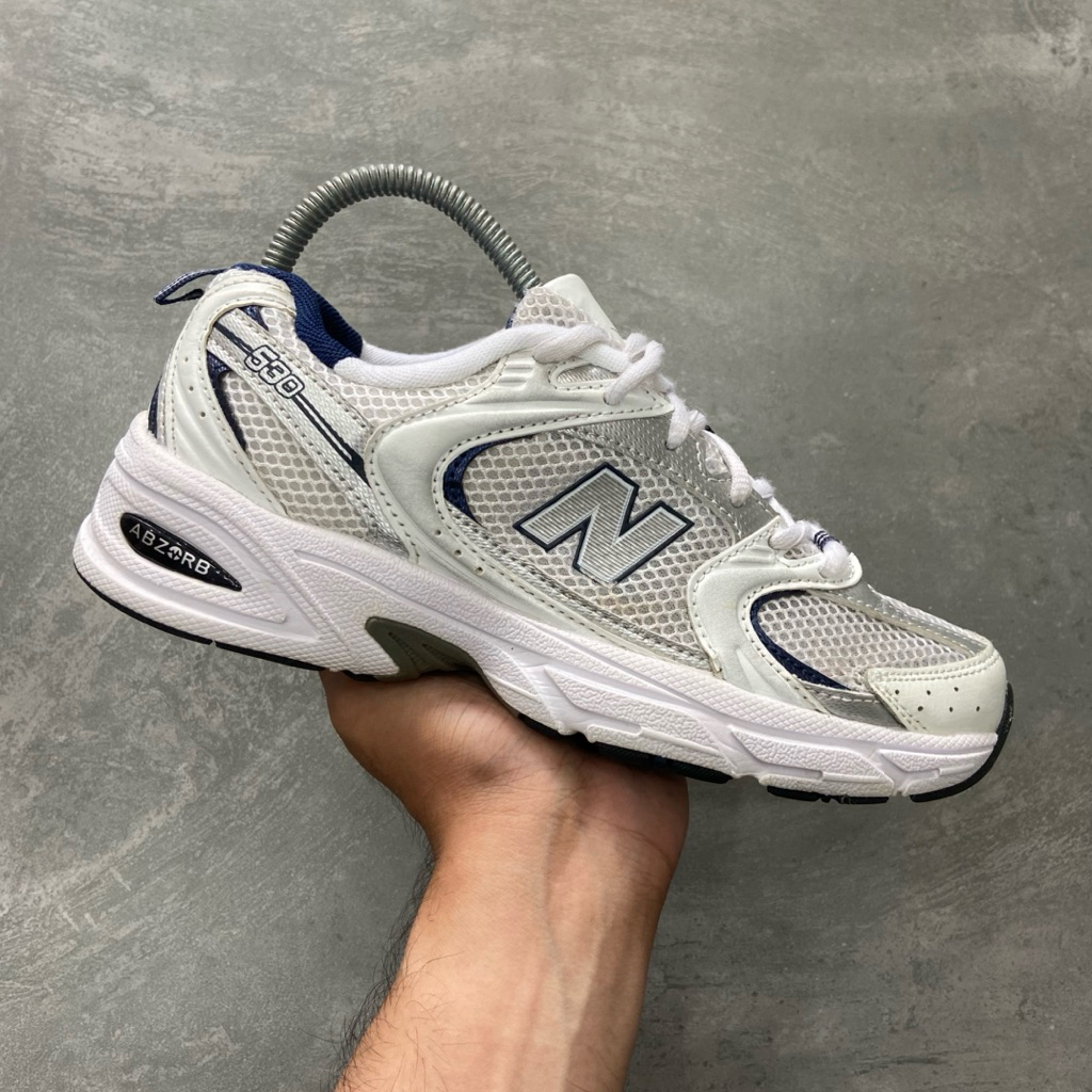 [Size 38] New Balance 530 ‘White Silver Indigo Navy’ (MR530SG) Second Original Kondisi Mulus No Minu