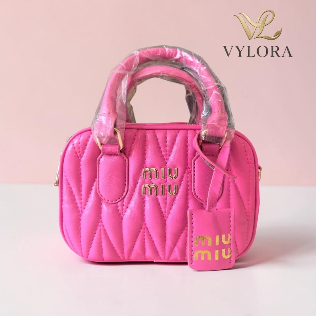 [NEW] Tas Selempang Wanita Miu Miu Arcadie Matelassé Mini Sling Bag Jinjing Cewek Import Elegant