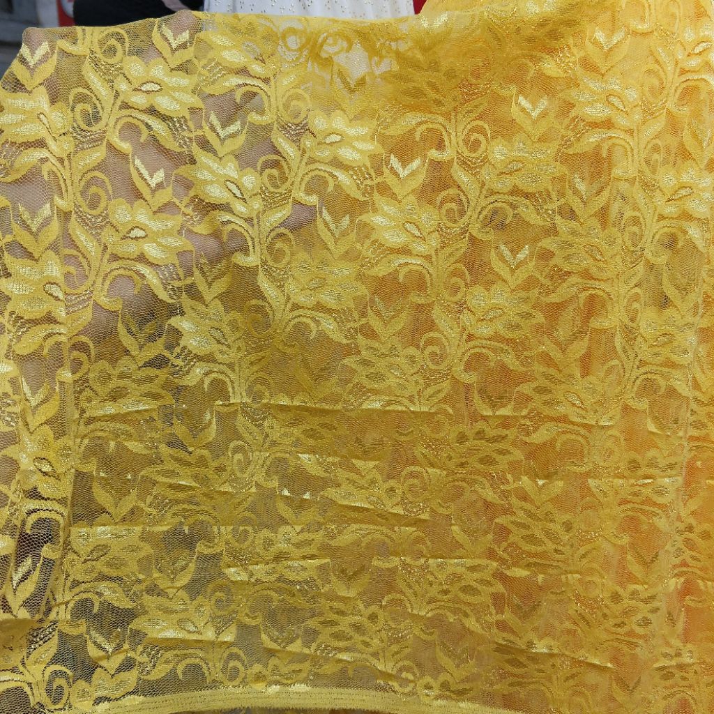 Kain Brokat Premium [0,5meter] - kain brokat stretch motif halus lembut - bahan brokat street lembut